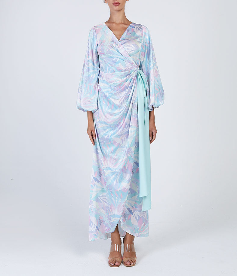 PASTEL WRAP DRESS