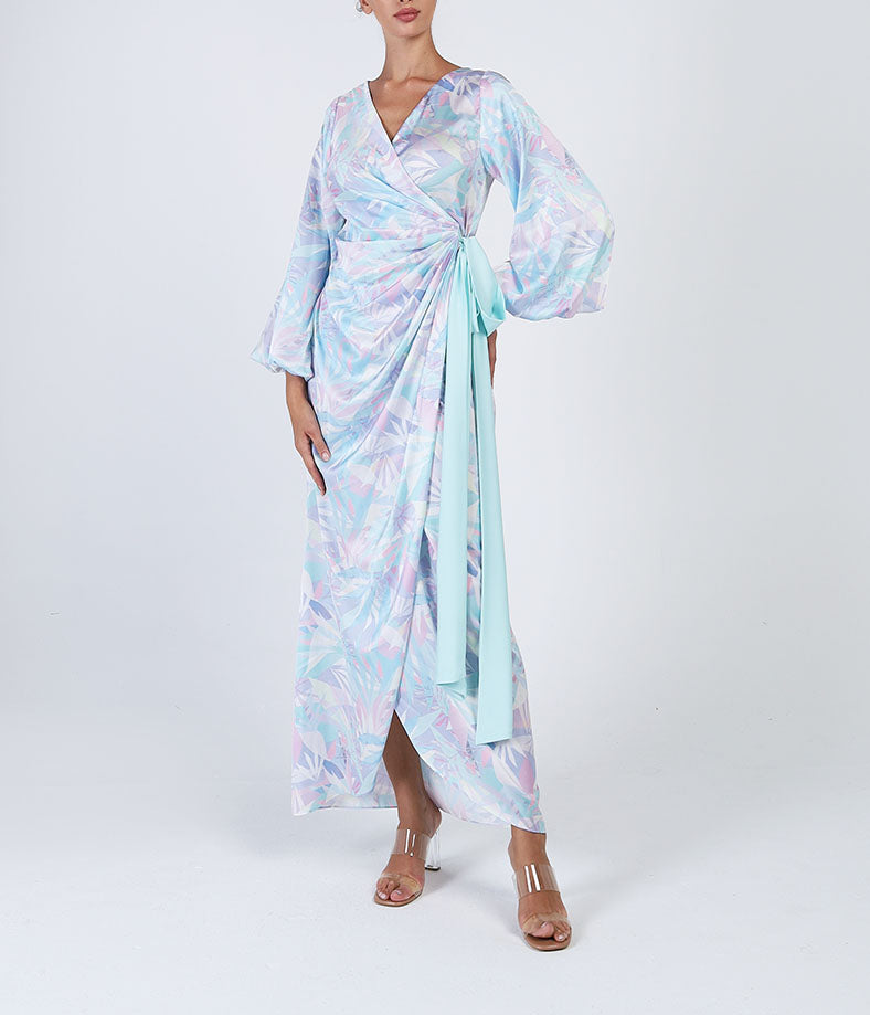 PASTEL WRAP DRESS