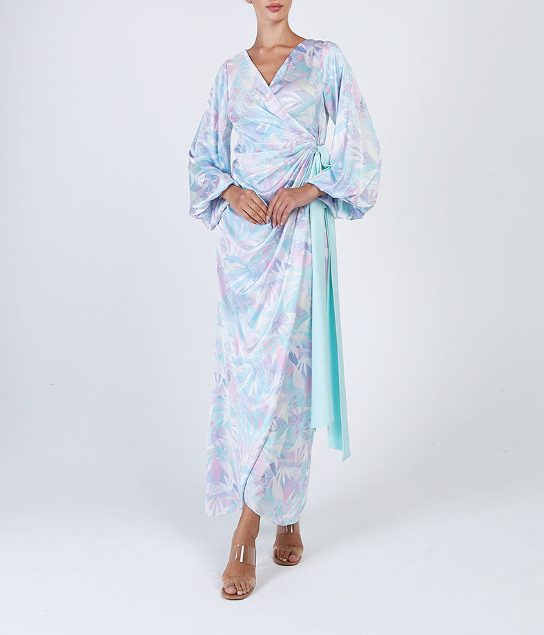 PASTEL WRAP DRESS