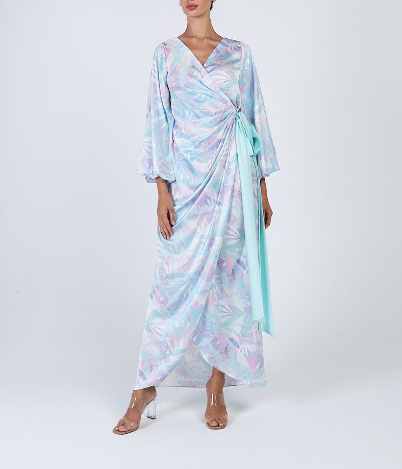 PASTEL WRAP DRESS