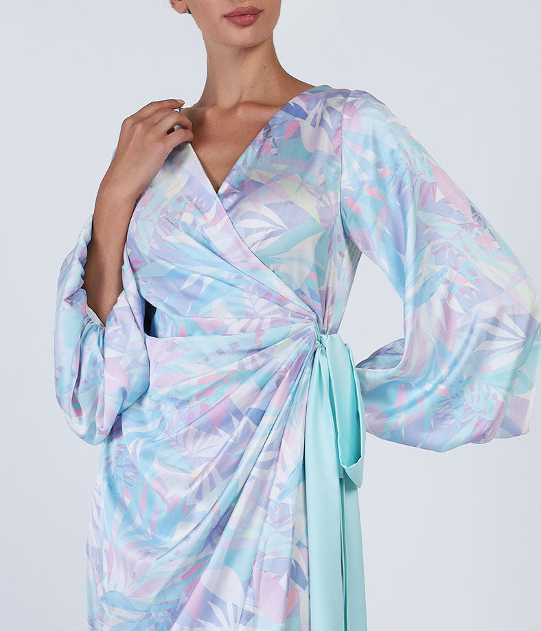 PASTEL WRAP DRESS