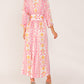 PINK IZNIK WRAP DRESS