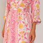 PINK IZNIK WRAP DRESS